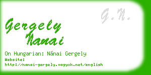 gergely nanai business card
